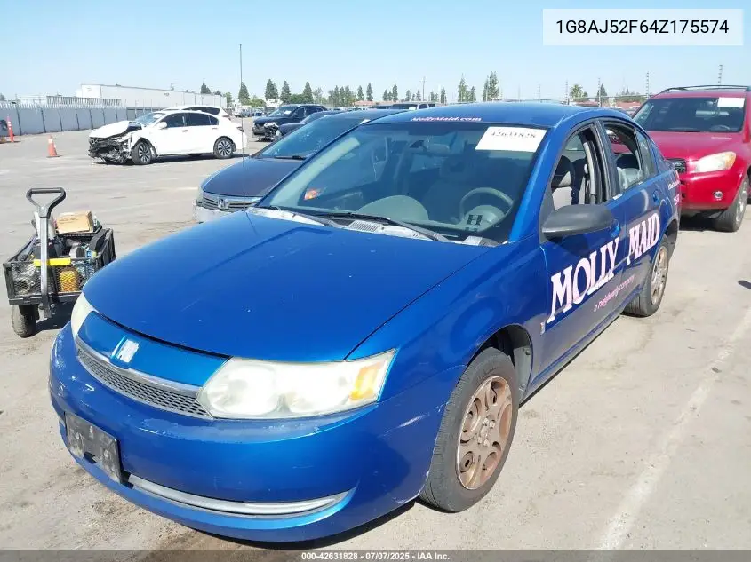2004 Saturn Ion Level 2 VIN: 1G8AJ52F64Z175574 Lot: 42631828
