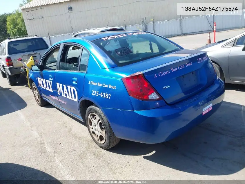 2004 Saturn Ion Level 2 VIN: 1G8AJ52F64Z175574 Lot: 42631828