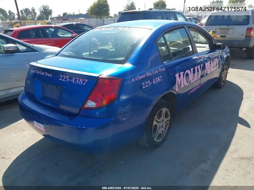 2004 Saturn Ion Level 2 VIN: 1G8AJ52F64Z175574 Lot: 42631828
