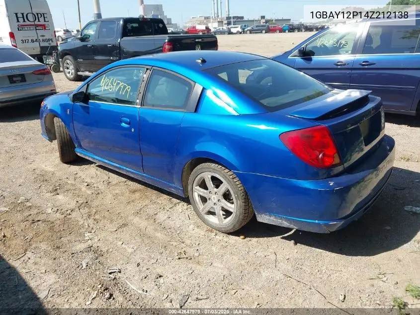 2004 Saturn Ion VIN: 1GBAY12P14Z212138 Lot: 42647979