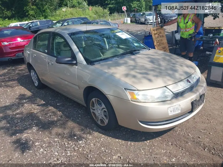 2004 Saturn Ion 2 VIN: 1G8AJ52F44Z182846 Lot: 42689006