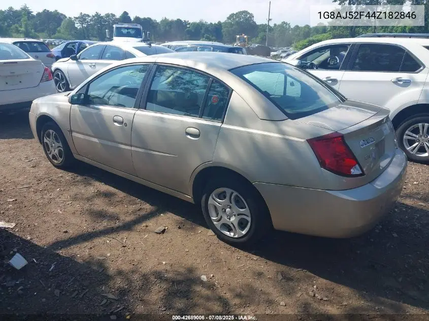 2004 Saturn Ion 2 VIN: 1G8AJ52F44Z182846 Lot: 42689006
