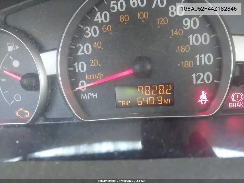 2004 Saturn Ion 2 VIN: 1G8AJ52F44Z182846 Lot: 42689006