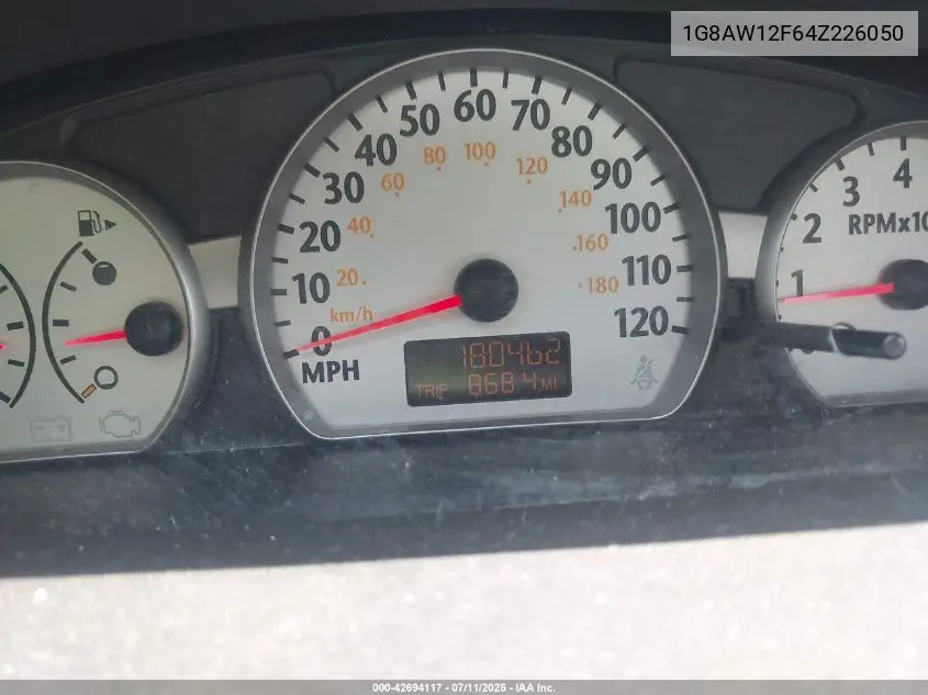 2004 Saturn Ion 3 VIN: 1G8AW12F64Z226050 Lot: 42694117