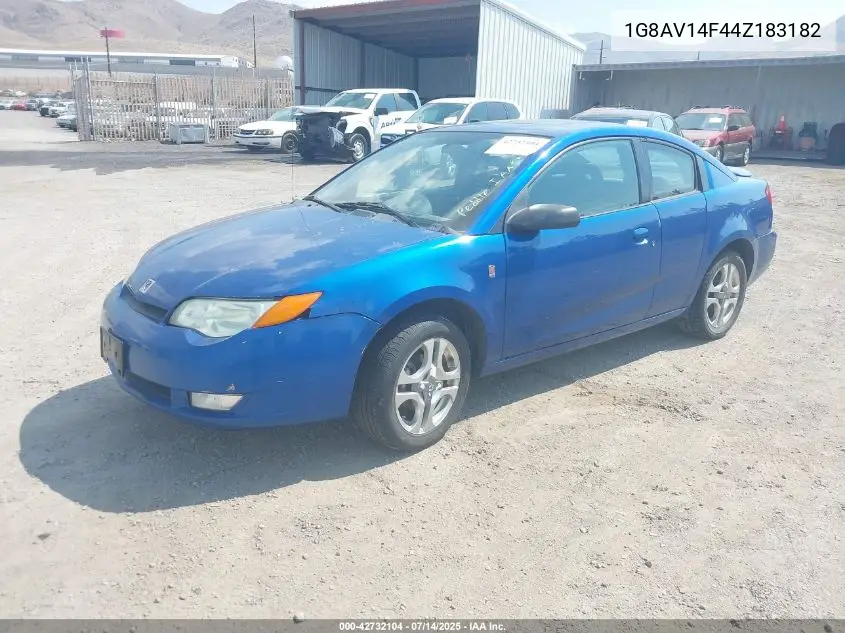 2004 Saturn Ion 3 VIN: 1G8AV14F44Z183182 Lot: 42732104