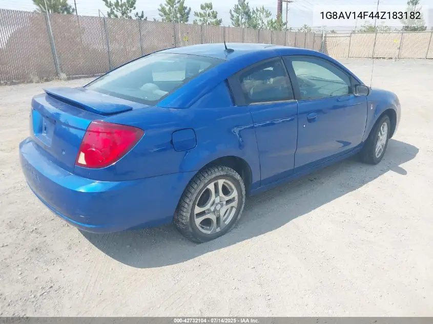2004 Saturn Ion 3 VIN: 1G8AV14F44Z183182 Lot: 42732104