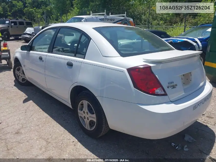 2005 Saturn Ion 1 VIN: 1G8AG52F35Z126204 Lot: 42705202