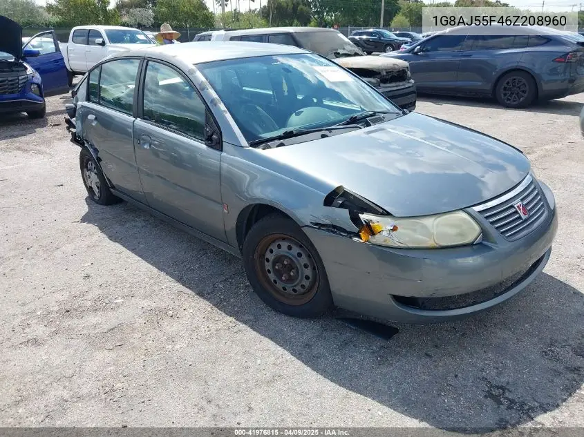 2006 Saturn Ion 2 VIN: 1G8AJ55F46Z208960 Lot: 41976815