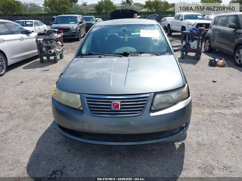 2006 Saturn Ion 2 VIN: 1G8AJ55F46Z208960 Lot: 41976815
