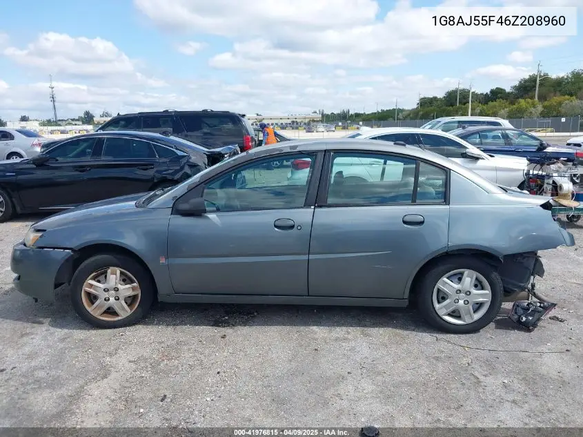 2006 Saturn Ion 2 VIN: 1G8AJ55F46Z208960 Lot: 41976815