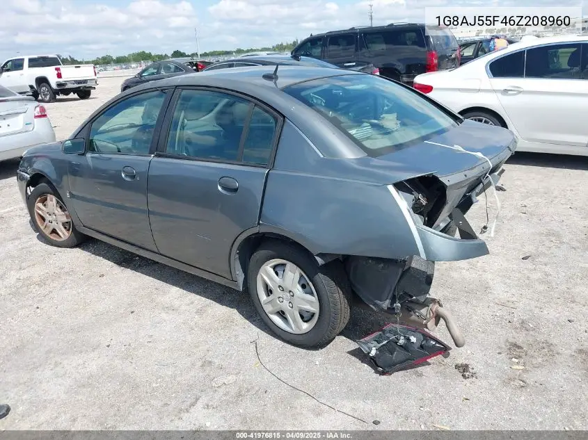 2006 Saturn Ion 2 VIN: 1G8AJ55F46Z208960 Lot: 41976815