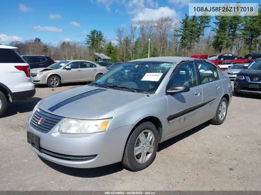 2006 Saturn Ion 2 VIN: 1G8AJ58F26Z117018 Lot: 42149582