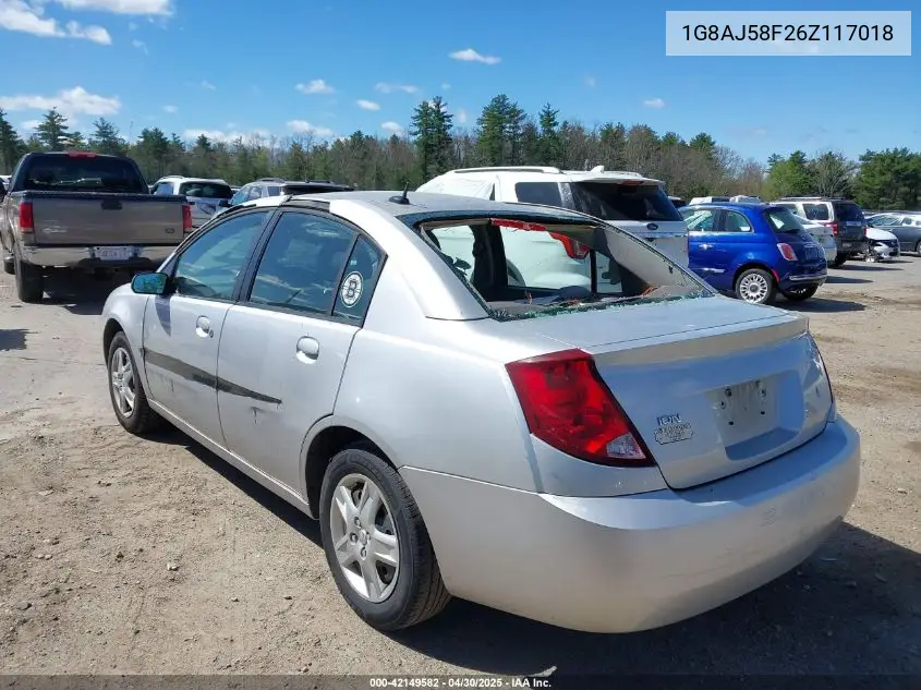 2006 Saturn Ion 2 VIN: 1G8AJ58F26Z117018 Lot: 42149582
