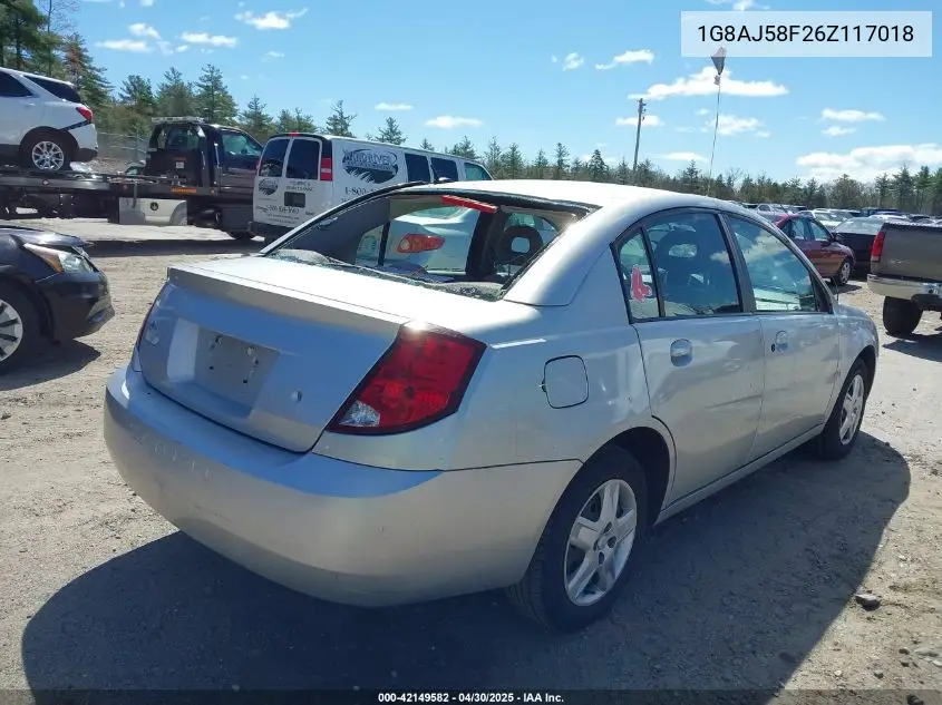 2006 Saturn Ion 2 VIN: 1G8AJ58F26Z117018 Lot: 42149582