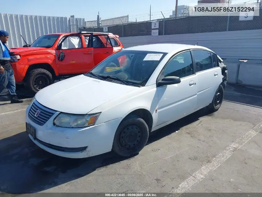 2006 Saturn Ion 2 VIN: 1G8AJ55F86Z152294 Lot: 42213045