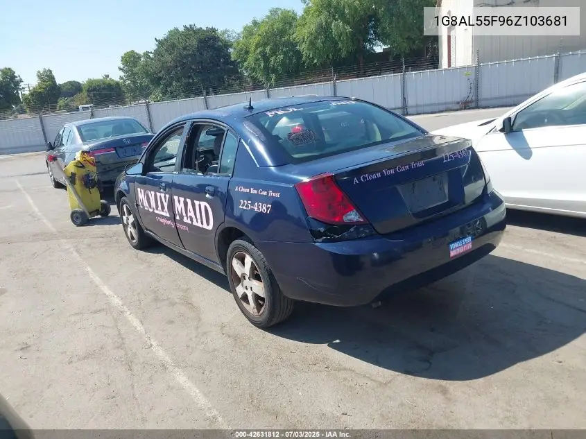 2006 Saturn Ion Level 3 VIN: 1G8AL55F96Z103681 Lot: 42631812