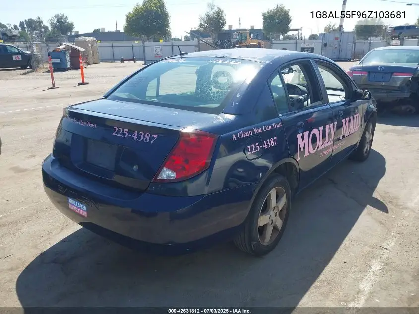 2006 Saturn Ion Level 3 VIN: 1G8AL55F96Z103681 Lot: 42631812
