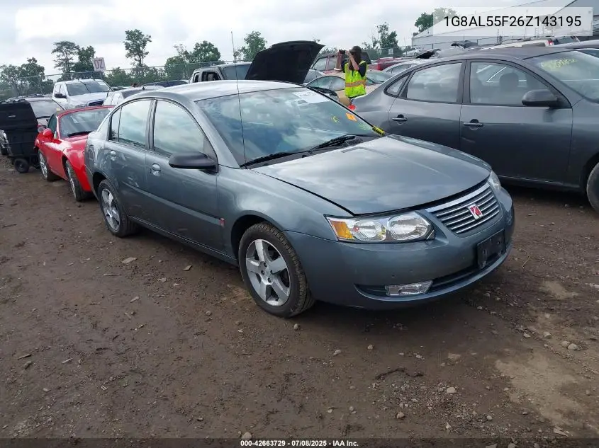 2006 Saturn Ion 3 VIN: 1G8AL55F26Z143195 Lot: 42663729