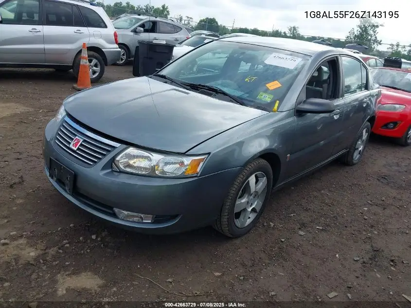 2006 Saturn Ion 3 VIN: 1G8AL55F26Z143195 Lot: 42663729