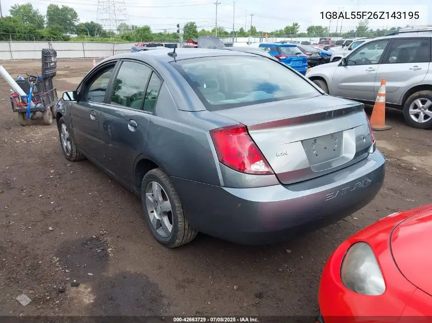 2006 Saturn Ion 3 VIN: 1G8AL55F26Z143195 Lot: 42663729
