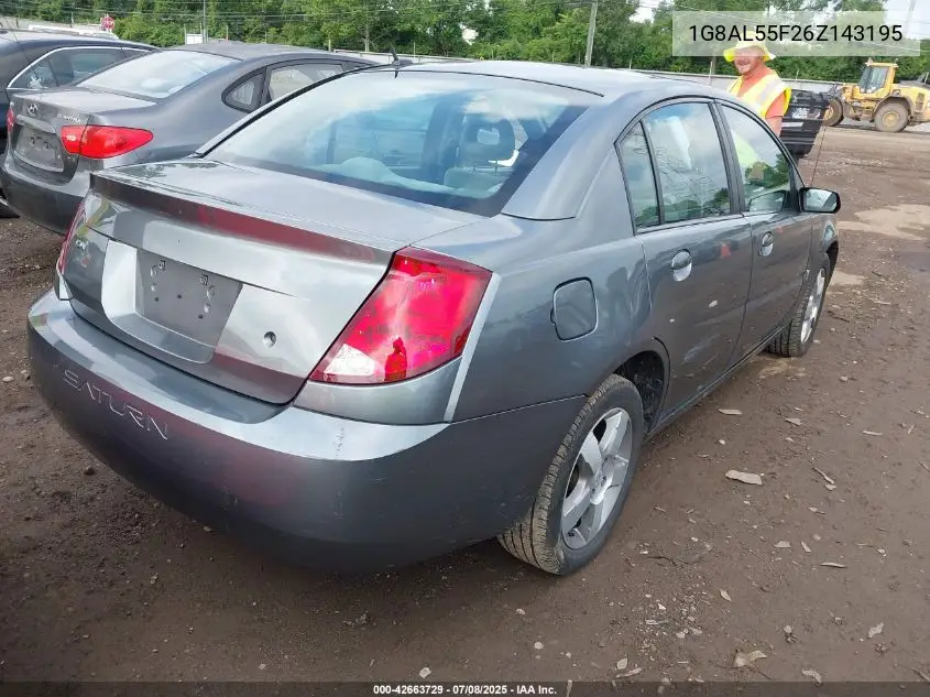 2006 Saturn Ion 3 VIN: 1G8AL55F26Z143195 Lot: 42663729
