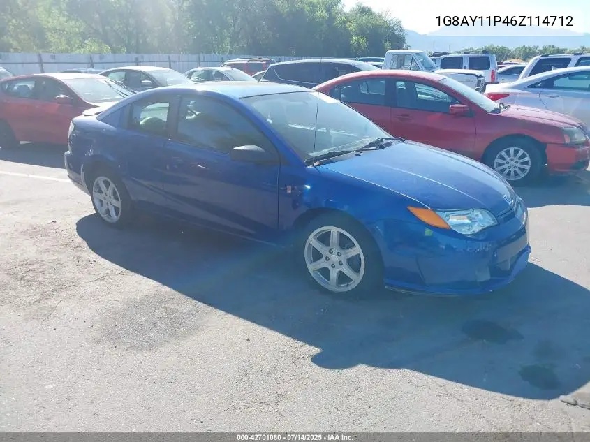 2006 Saturn Ion Red Line VIN: 1G8AY11P46Z114712 Lot: 42701080