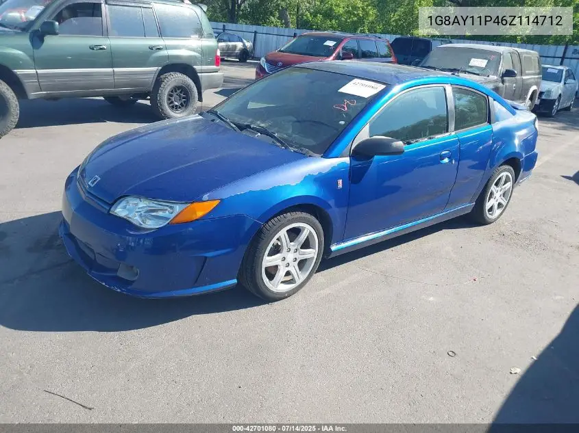 2006 Saturn Ion Red Line VIN: 1G8AY11P46Z114712 Lot: 42701080