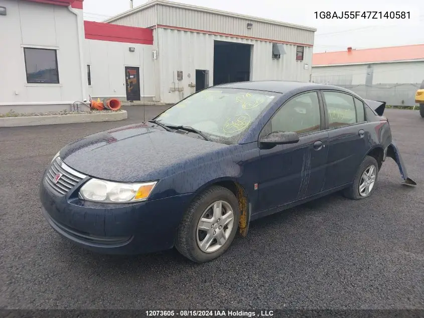 2007 Saturn Ion Level 2 VIN: 1G8AJ55F47Z140581 Lot: 12073605