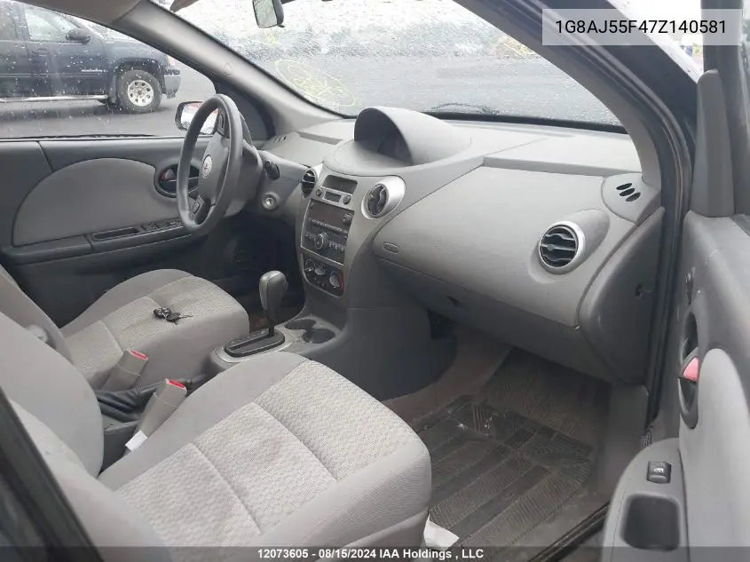 2007 Saturn Ion Level 2 VIN: 1G8AJ55F47Z140581 Lot: 12073605