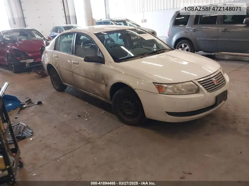 2007 Saturn Ion 2 VIN: 1G8AZ58F47Z148071 Lot: 41894485