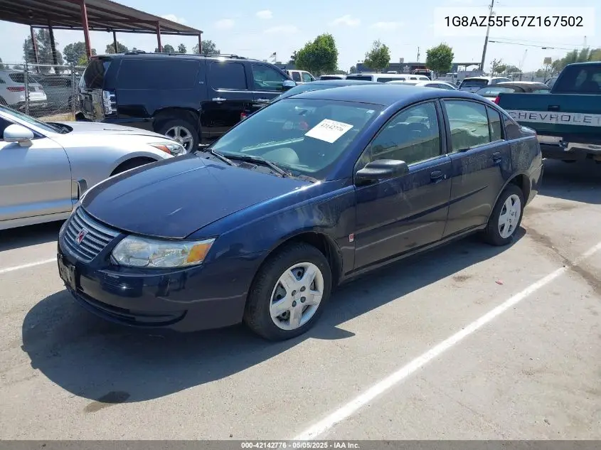 2007 Saturn Ion 2 VIN: 1G8AZ55F67Z167502 Lot: 42142776