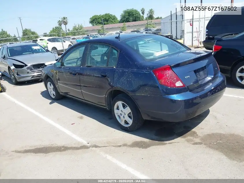 2007 Saturn Ion 2 VIN: 1G8AZ55F67Z167502 Lot: 42142776