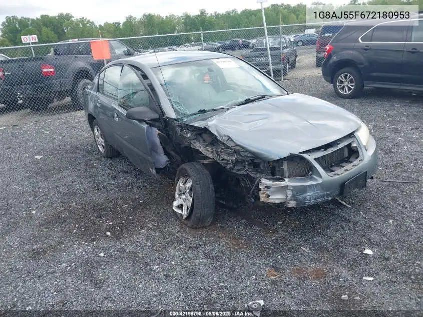 2007 Saturn Ion 2 VIN: 1G8AJ55F672180953 Lot: 42198798