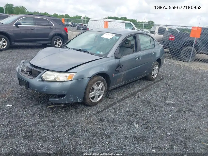 2007 Saturn Ion 2 VIN: 1G8AJ55F672180953 Lot: 42198798