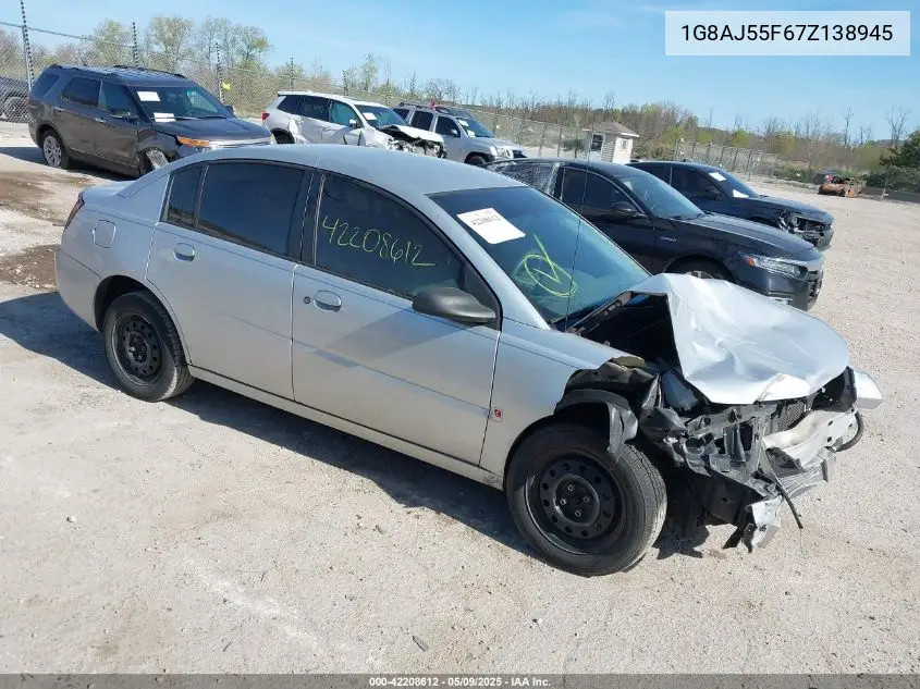 2007 Saturn Ion 2 VIN: 1G8AJ55F67Z138945 Lot: 42208612