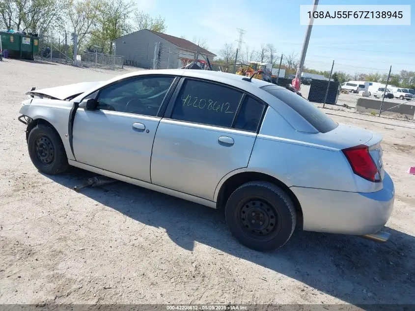 2007 Saturn Ion 2 VIN: 1G8AJ55F67Z138945 Lot: 42208612