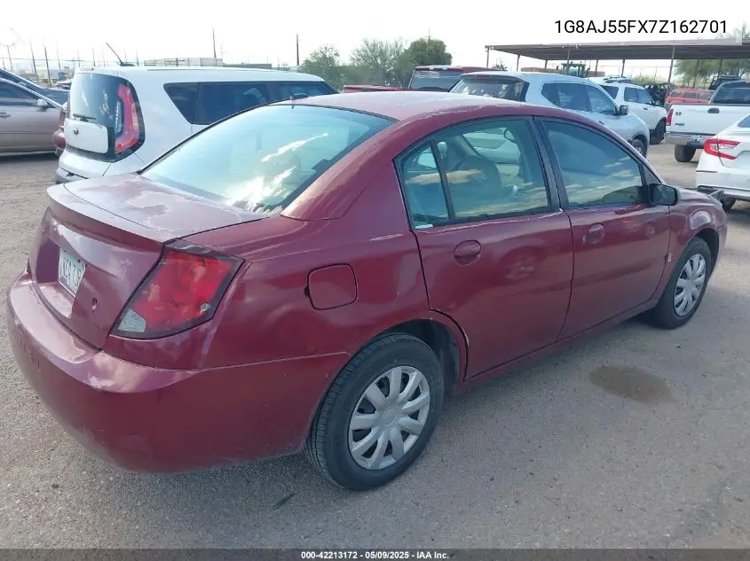 2007 Saturn Ion 2 VIN: 1G8AJ55FX7Z162701 Lot: 42213172
