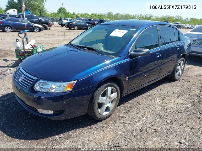 2007 Saturn Ion 3 VIN: 1G8AL55FX7Z179315 Lot: 42223248