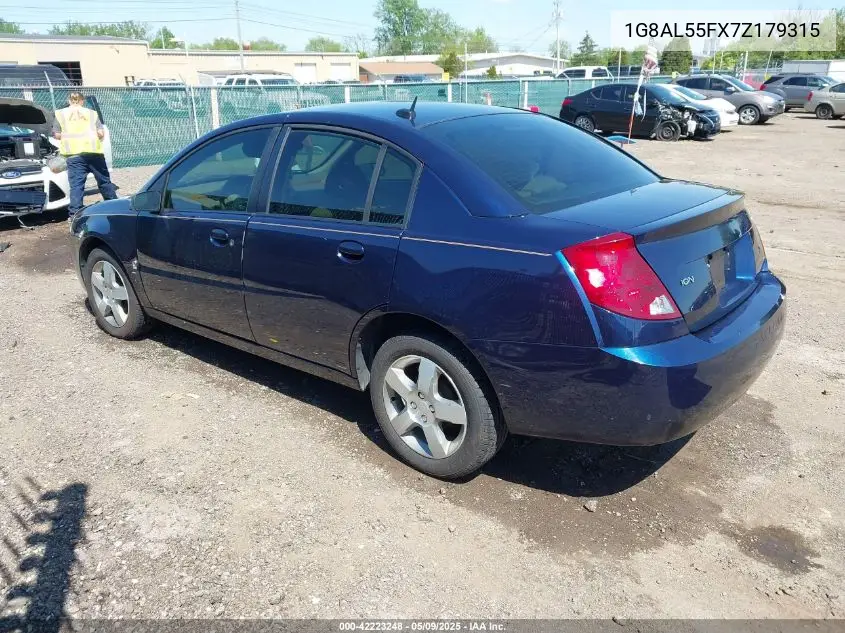 2007 Saturn Ion 3 VIN: 1G8AL55FX7Z179315 Lot: 42223248