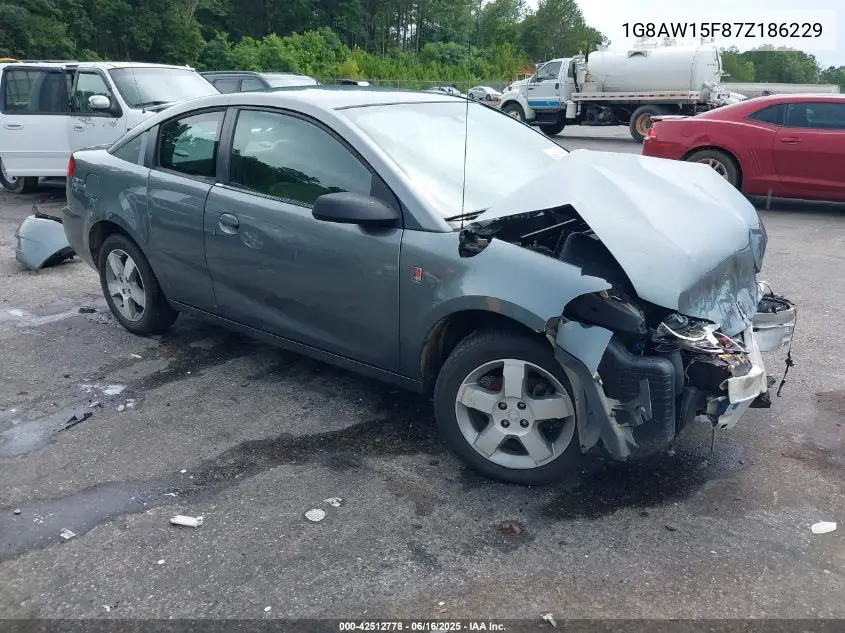 2007 Saturn Ion 3 VIN: 1G8AW15F87Z186229 Lot: 42512778