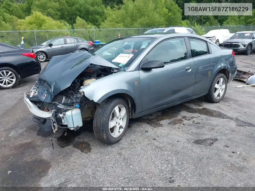 2007 Saturn Ion 3 VIN: 1G8AW15F87Z186229 Lot: 42512778