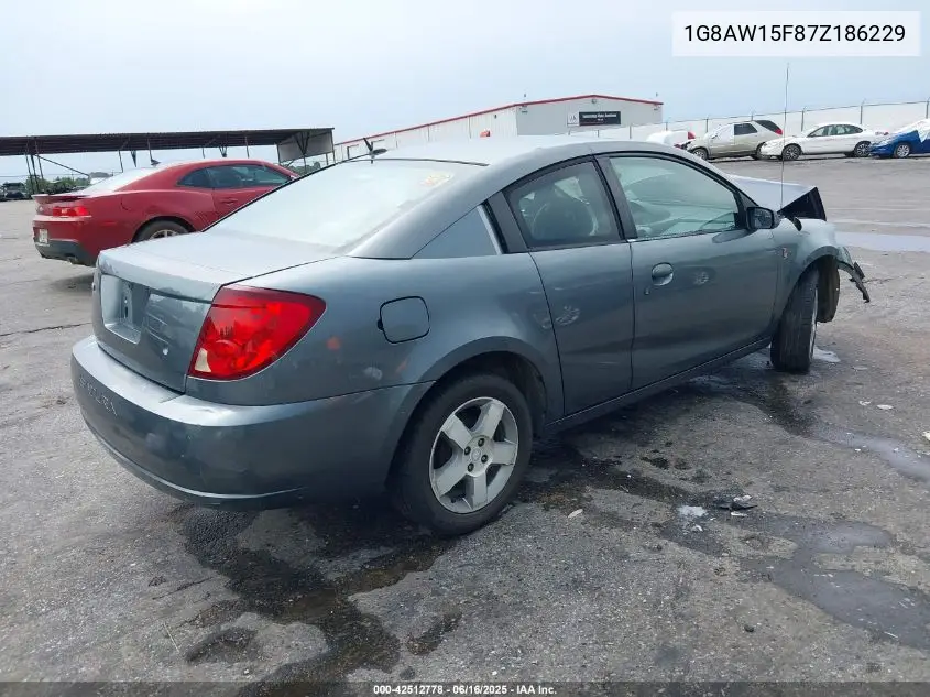 2007 Saturn Ion 3 VIN: 1G8AW15F87Z186229 Lot: 42512778