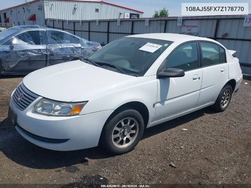 2007 Saturn Ion 2 VIN: 1G8AJ55FX7Z178770 Lot: 42520610