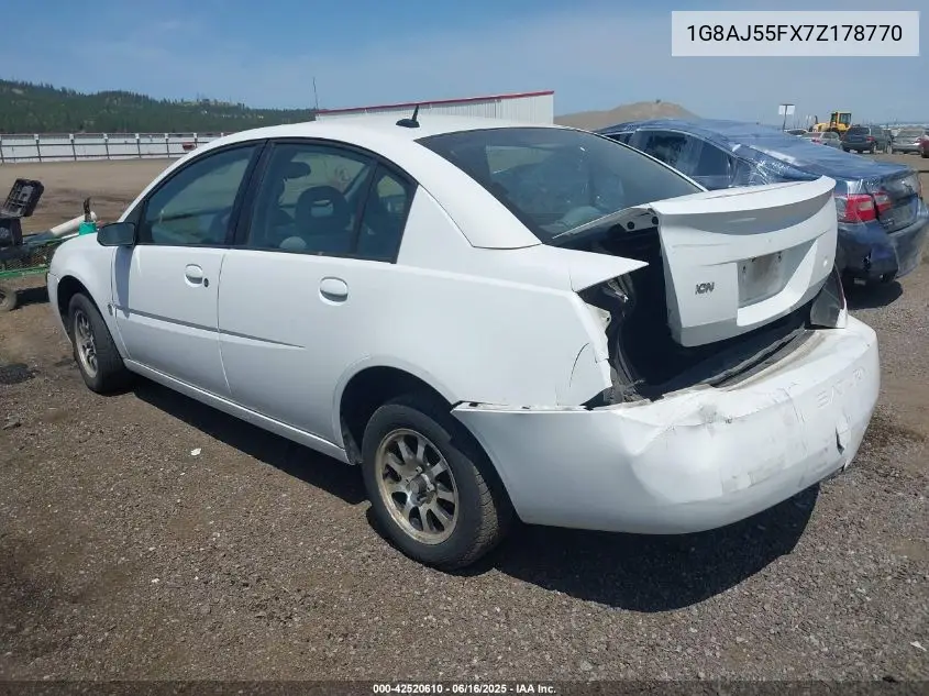 2007 Saturn Ion 2 VIN: 1G8AJ55FX7Z178770 Lot: 42520610