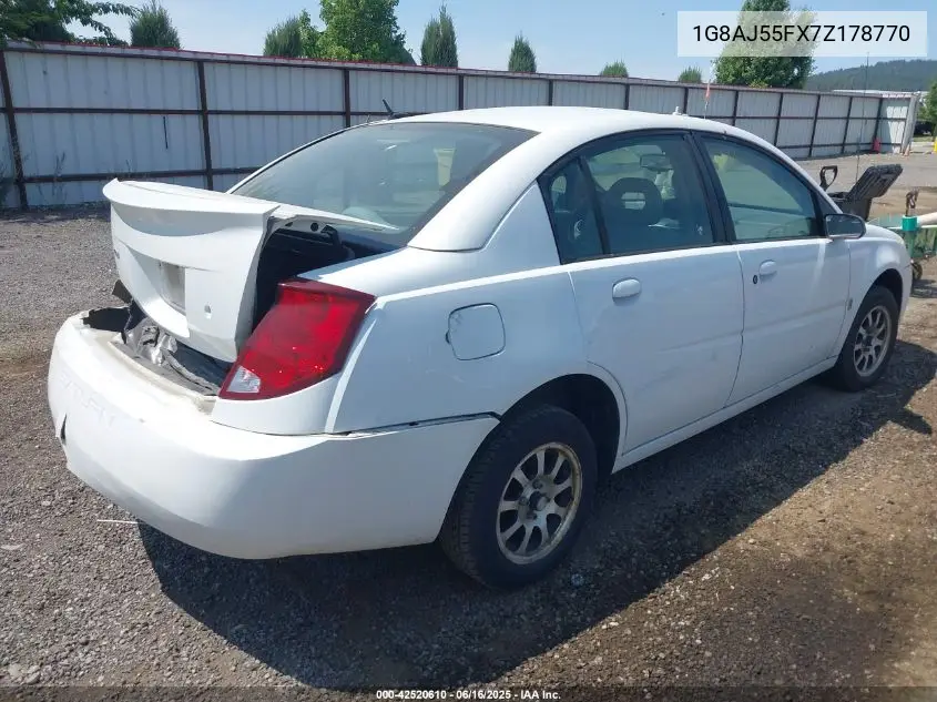 2007 Saturn Ion 2 VIN: 1G8AJ55FX7Z178770 Lot: 42520610