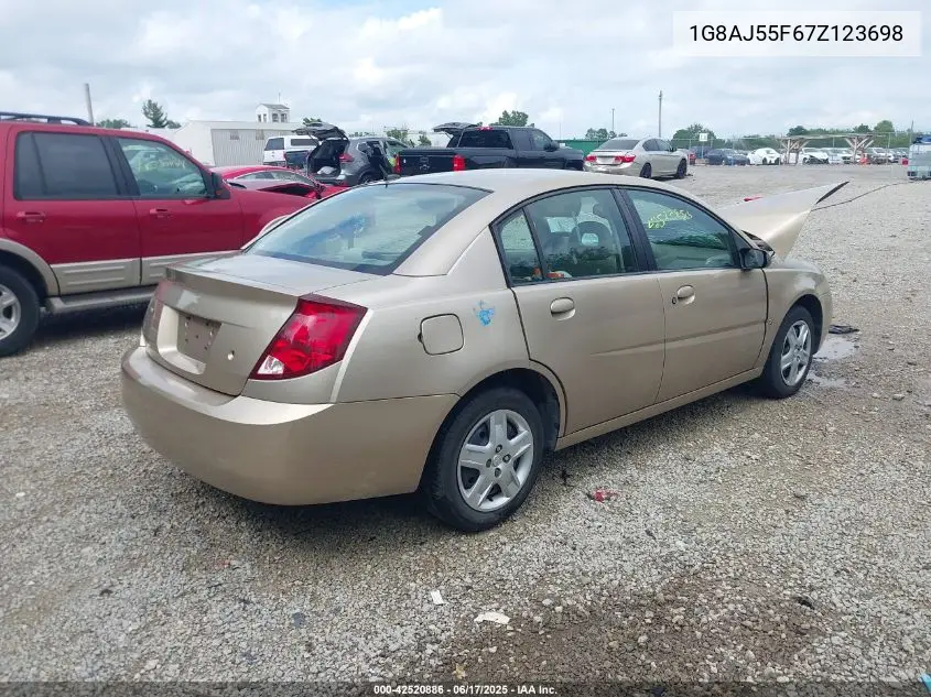 2007 Saturn Ion 2 VIN: 1G8AJ55F67Z123698 Lot: 42520886