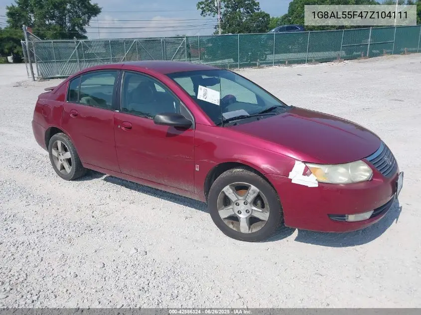 2007 Saturn Ion 3 VIN: 1G8AL55F47Z104111 Lot: 42586324