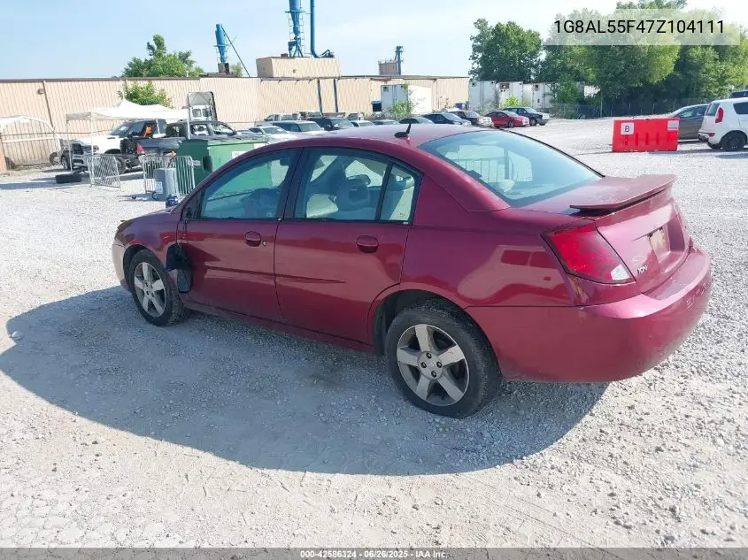 2007 Saturn Ion 3 VIN: 1G8AL55F47Z104111 Lot: 42586324