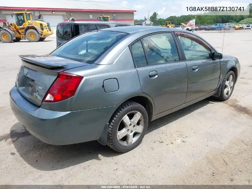 2007 Saturn Ion 3 VIN: 1G8AK58B87Z130741 Lot: 42632968