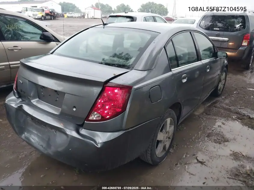 2007 Saturn Ion 3 VIN: 1G8AL55F87Z104595 Lot: 42688789